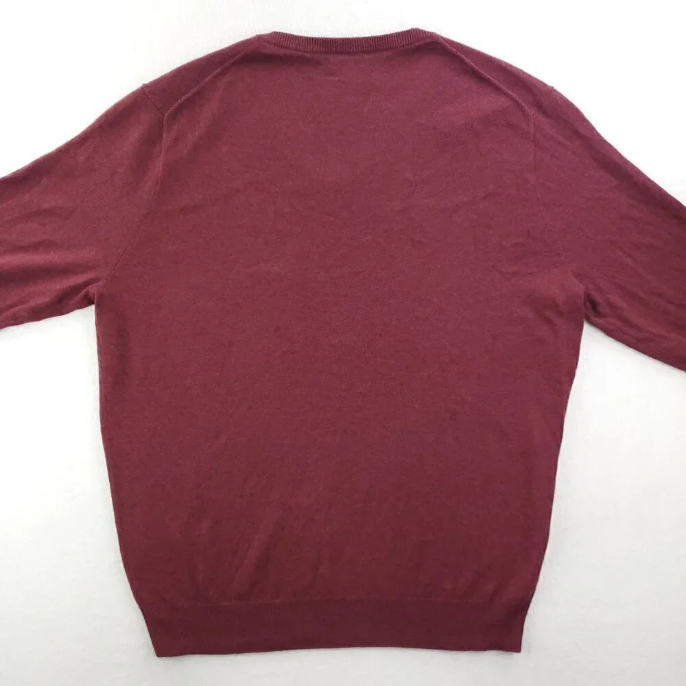 J. Crew Sweater Merino Wool Blend V-Neck Soft Lightweight Men's Large NWT